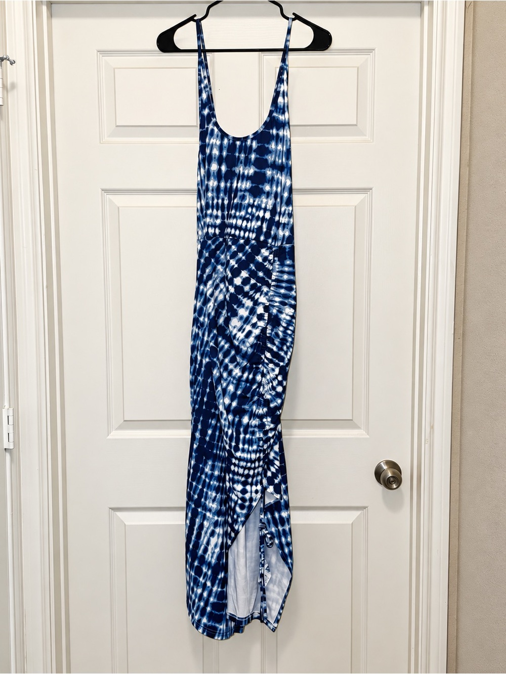 Women’s Plus Size Tie-Dye Maxi One-Piece Dress - Blue